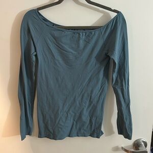 Free People Stretchy Grey Blue Shell - Long Sleeve - Size M\L